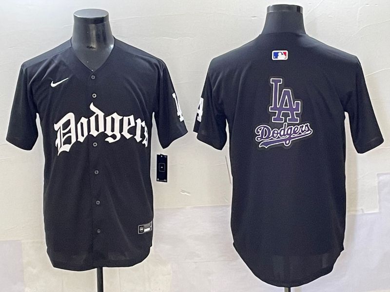 Men 2025 Los Angeles Dodgers Blank Black Seventh generation Joint Name Nike MLB Jersey style 1->los angeles dodgers->MLB Jersey